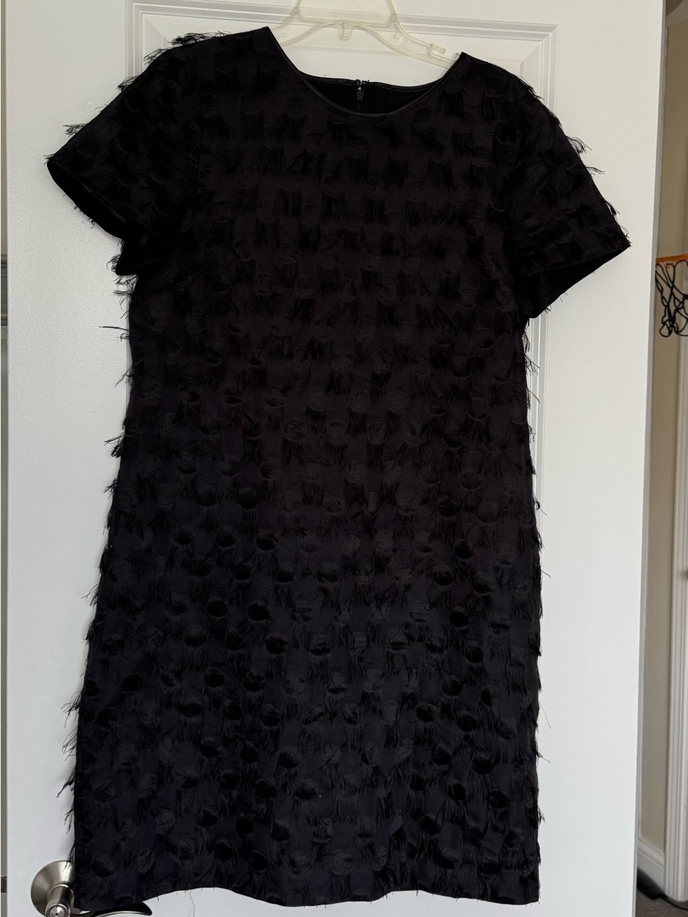 Banana Republic Black Textured Shift Dress